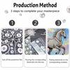 Majestic Horse Pearl Kit DIY 5D Rhinestone Art Craft for Adults and Kids Home Party Decoration Handmade Gift