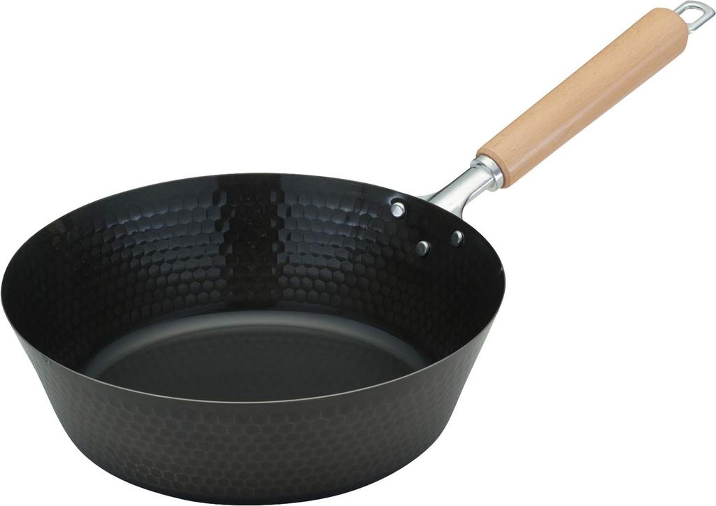 Tamahashi Frying Pan, Black, 26cm, Super Lightweight, Hammered Finish, Iron, Deep Frying Pan, SGK-26DF