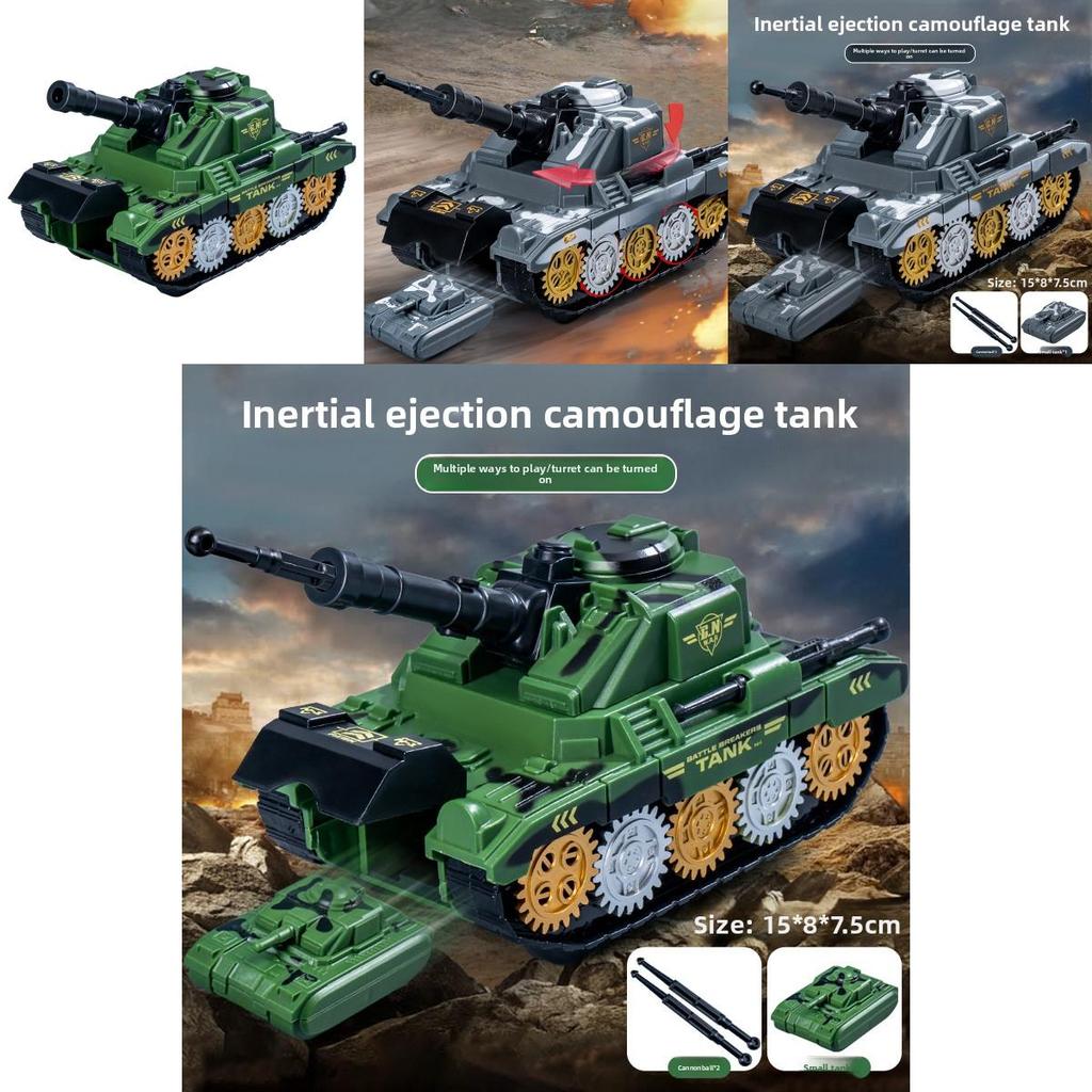 Militärpanzer-Spielzeug für Kinder mit Schwungantrieb für Jungen Geschenk und Entwicklung von Fähigkeiten