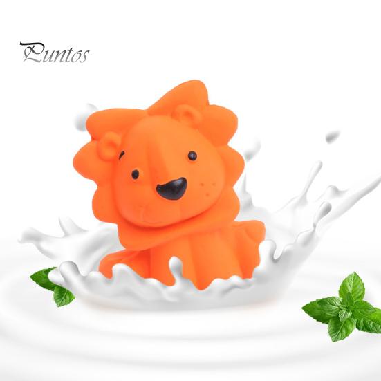 Dog Chew Toy Bite-Resistant Soft Teeth Cleaning Built-in Sounder Cartoon Grinding Animal Shape Oral Care Puppy Squeaky for Training