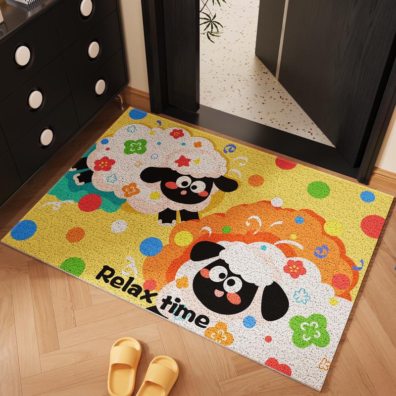 Apple Cartoon Anti-Slip Stain-Resistant Door Mat – Easy To Clean & Wear-Resistant