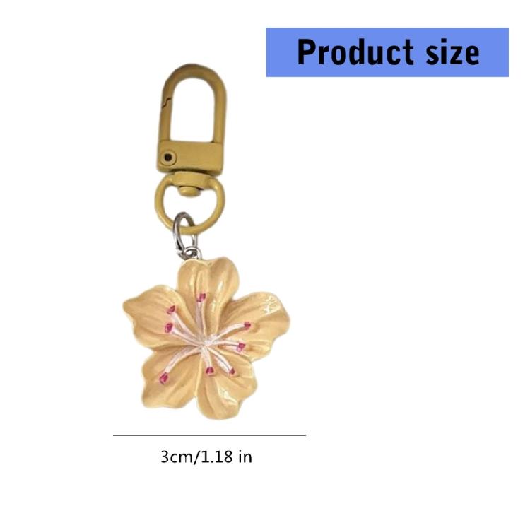 Elegant Keyring Portable Flower Bag Pendant Fashion Accessory Unique Bag Charm Acrylic Texture for Everyday Commuting