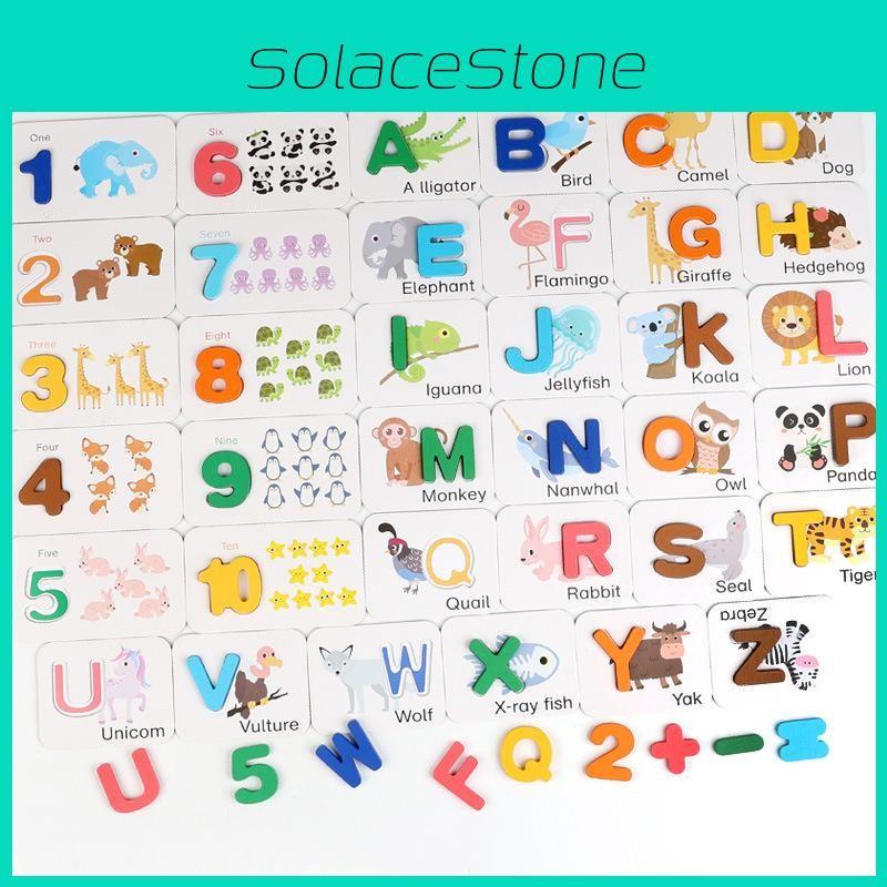 Wooden Educational Alphabet Puzzle Colorful Letters Matching For Kids Learn Toy