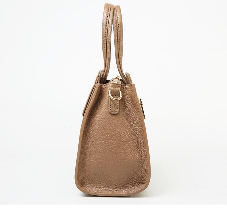 Genuine Leather Women's Large Capacity Summer Handbag - Fashionable Crossbody & Shoulder Bag for Commuting 2025