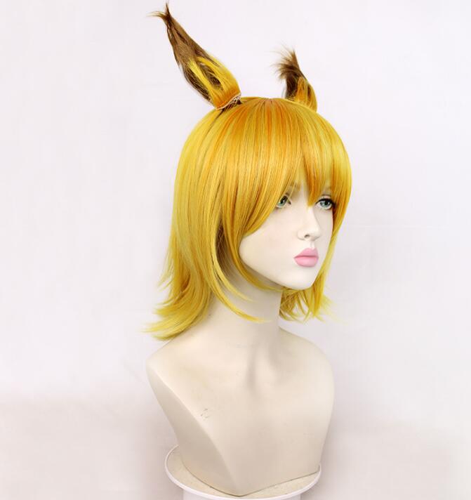 35cm Senko Krátká paruka Sewayaki Kitsune ne Senko-san S ušima Cosplay Kostým Tepelně odolný Syntetické vlasy Muži Ženy Párty paruky