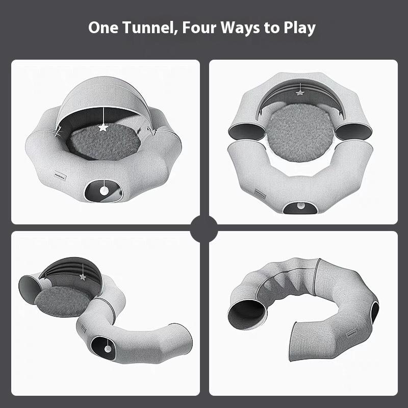 Cat Tunnel Cat's Nest Donut Passage Crawling Dodging House Rolling Dragon Maze Drilling Toy Sleeping