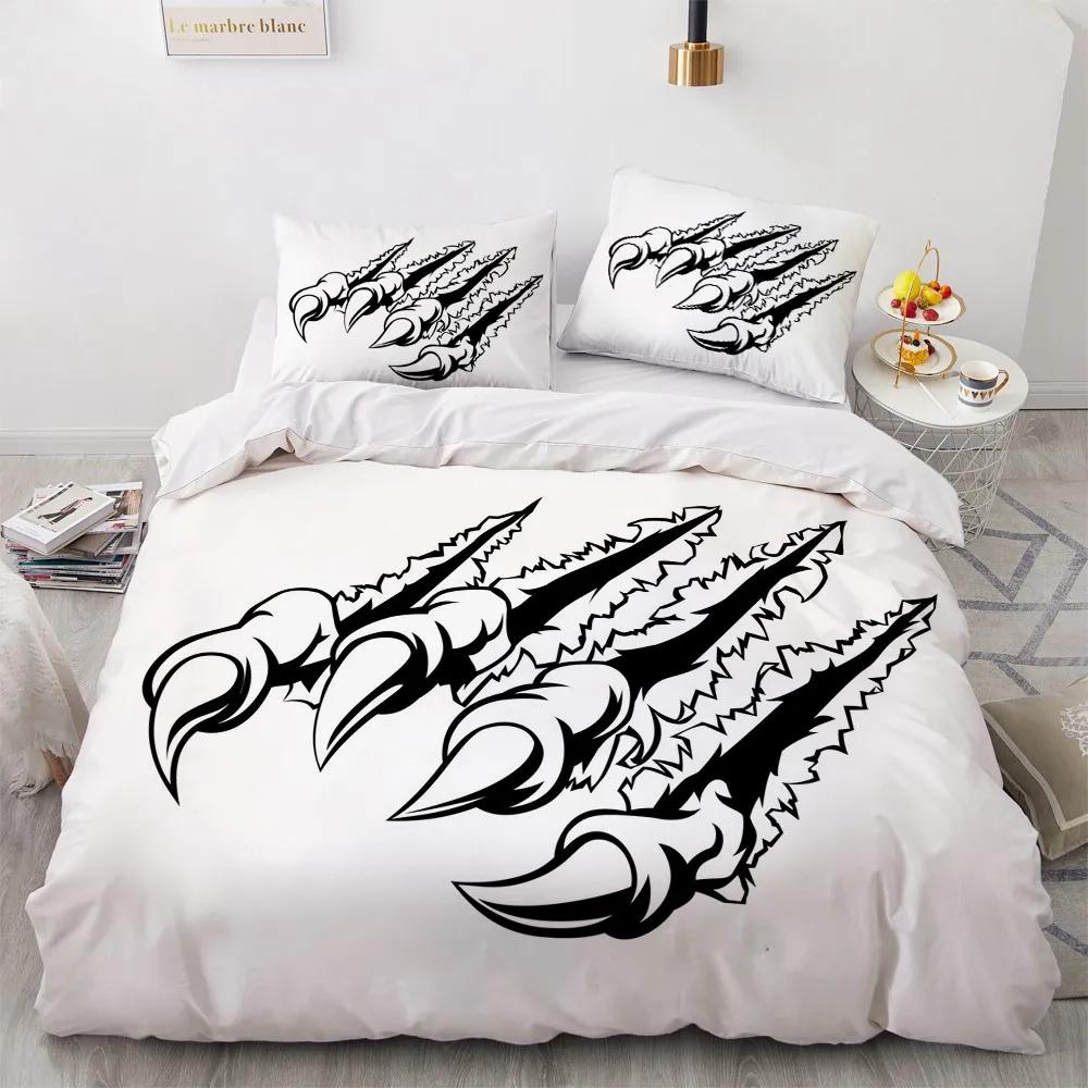 Halloween King Queen Duvet Cover Kawaii Black Cartoon Dryad Ghost Bedding Set For Kids Boys Pumpkin 2/3Pcs Polyester Quilt Cover