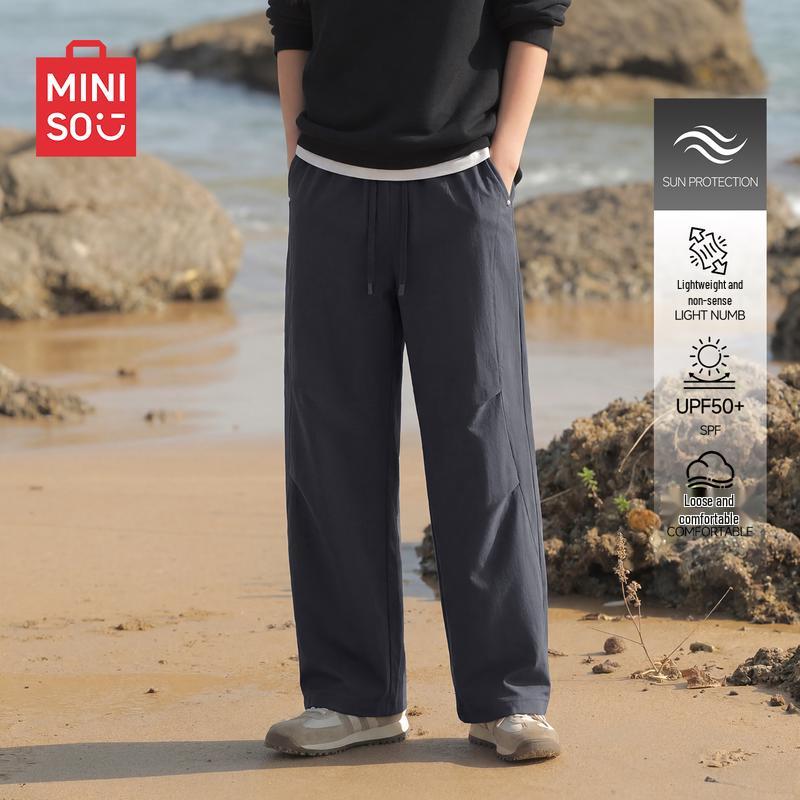 MINISO Men s Summer Quick-Dry Straight-Leg Cargo Pants M