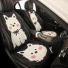 West Highland Terrier Breathable Car Seat Cushion Summer Universal Four Seasons Cute Dog Cartoon Universal Seat Covers