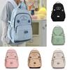 Letter Pattern College Fashion Backpack With Padded Straps For School And Travel