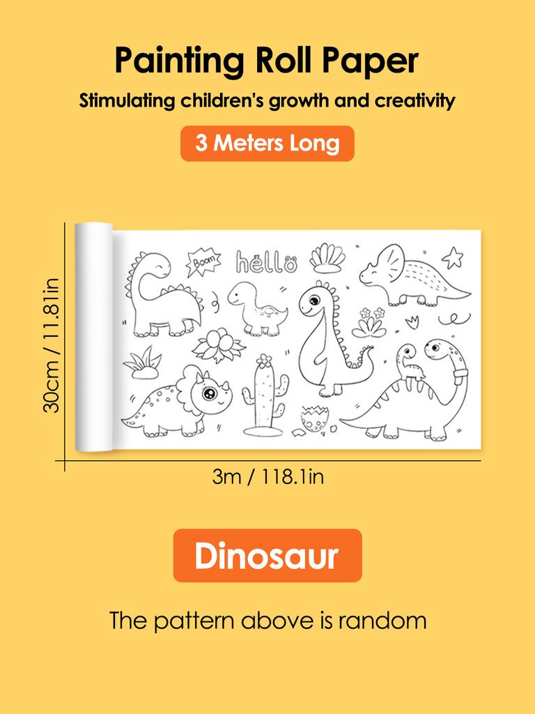 Children Drawing Roll DIY Sticky Color Filling Paper Coloring Paper Roll For Kids DIY Painting Drawing Early Educational Toys