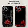 Art Red spider lilys japan design Phone Case For iPhone 17 16 e 15 14 13 12 Plus Mini Pro Max Soft black Shockproof Cover