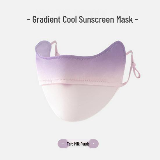 Women's Summer Ice Silk UV Protection Face Mask - Breathable, Cool, Thin, Outdoor Cycling Sunshade