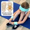לוח תרגול קשירת שרוכים נעליים מעץ שטוח נעלי סניקרס צעצוע חינוכי לגיל הרך לקשירת שרוכים לילדים התפתחות מוקדמת השחלת שרוכים בנעליים