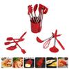 15PCSCelsiusSet Silicone Cooking Utensil Set with Stainless Steel Handle Kitchen Spatulas Spoon Cooking Tools