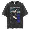 Anime Jujutsu Kaisen Itadori Yuji Ryomen Sukuna Graphic Washed T Shirt Men Vintage Cotton T-shirts Harajuku Male Casual TShirt