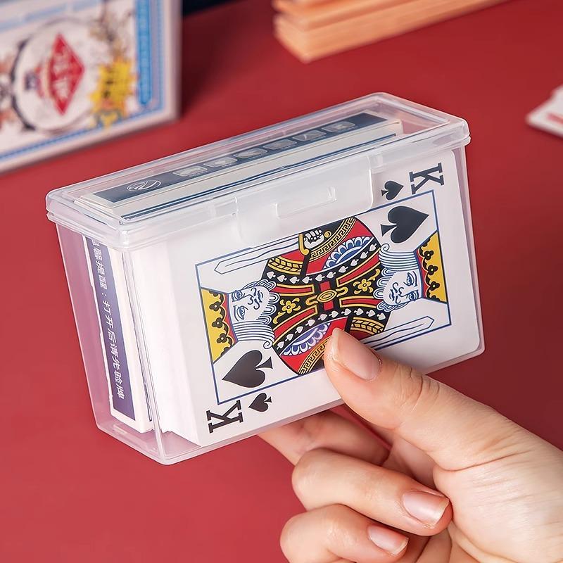 1pc Playing Card Box Clear Deck Case Two Poker Images Can Be Plad-NO Cards-Christmas Halloween Thanksgiving Gift Part