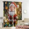 2pcs,Curtains Cute Santa Butterfly Garden Modern Curtains 100% Polyester Curtains Decorations Inside for Translucent Digital