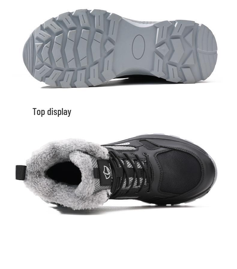 Men's Winter Safety Work Shoes - Blue Gull Shield, Anti-Smash, Anti-Puncture, Wear-Resistant, Plus Velvet Warm.