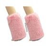Women's Fuzzy Faux Furs Leg Warmers Furs Heels Long Boots Cuffs Cover One Pair Carnivals Boot Cover Y2K JK Uniform Socks