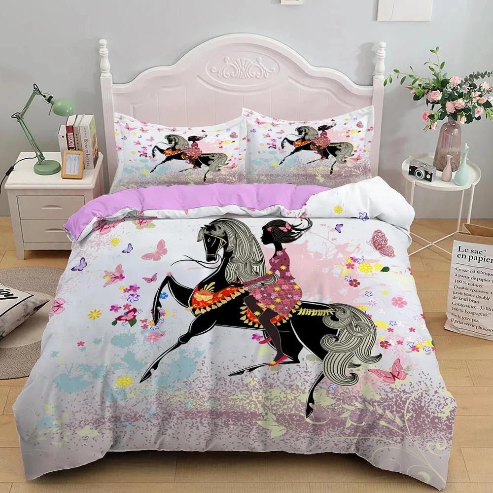 Beautiful Fairy Butterfly Duvet Cover Set Fantasy Butterfly Bedding Set Luxury Quilt Cover For Girls Woman Gifts King Bedspread
