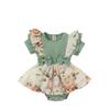 Summer Floral Short Sleeve Newborn Romper for 0-1 Year Olds - European & American Style
