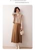 Women's Vintage V-neck Cashmere Sweater Vest: Short Loose Knit for Autumn & Winter Fashion