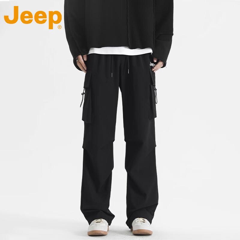 

JEEP Men s Loose Fit Cargo Straight-Leg Casual Pants XL