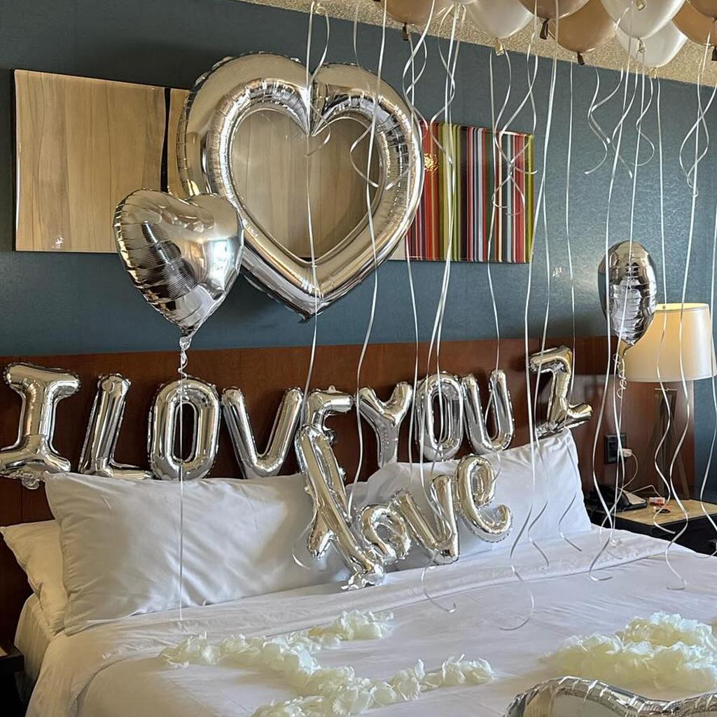 Ich liebe dich Banner Dekoration Ballons, Geeignet für die Hochzeitssaison, Verlobung, Brautgeschenke, Muttertag