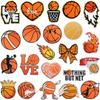 Cartoon Basketball Embroidery Cloth Sticker Children'S Clothes Decorative Patch Sticker Sports Ball Computer Embroidery Label Basketball Stamp Boy