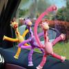 4pcs Colorful Stretchy Giraffe Suction Cup Toys Fun Educational for Youngsters, Ideal for Car, Bathroom, Bedroom Durable Plastic, Random Colors