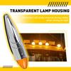 17 LED Chrome Amber 5X Cab Roof Marker Light For Peterbilt Kenworth Freightliner