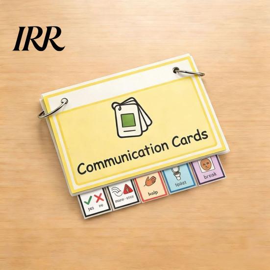 Reißfestes Kommunikationswerkzeug Grundbedürfnisse Karten Set Visuelle Hilfe Blitzkarten für AAC Sprachverzögerung Non-Verbal Tragbares Bildaustauschsystem