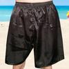 Men Beach Shorts Satin Soft Solid Color Underwear Elastic Waist Sleeping Plus Size Loose Pajamas Bottoms Men Clothes