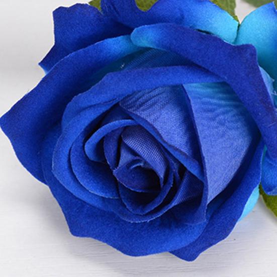 5 Pcs Artificial Red Roses Simulated Flowers with Bendable Stems Realistic