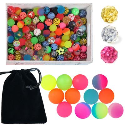 20pcs Colorful Bouncy Balls with Storage Bag 25mm Plastic Elasticity Children Toy Ball for Outdoor Games Birthday Gift TMZ