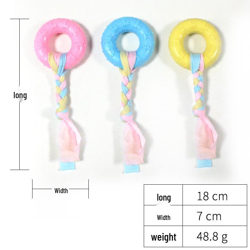 Eco-Friendly Indestructible Pet Dog Toys - Bite-Resistant Cotton Rope Fabric Molar Strips