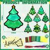 32 Pcs DIY Xmas Tree Shaped Suncatchers Xmas Tree Suncatchers Crafts for Christmas Holiday Home Window Art Decor