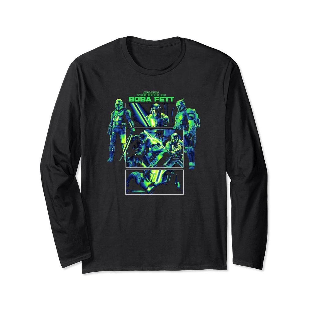 Star Wars The Book of Boba Fett Paz Vizsla and Mando Darksaber Long Sleeve T-Shirt
