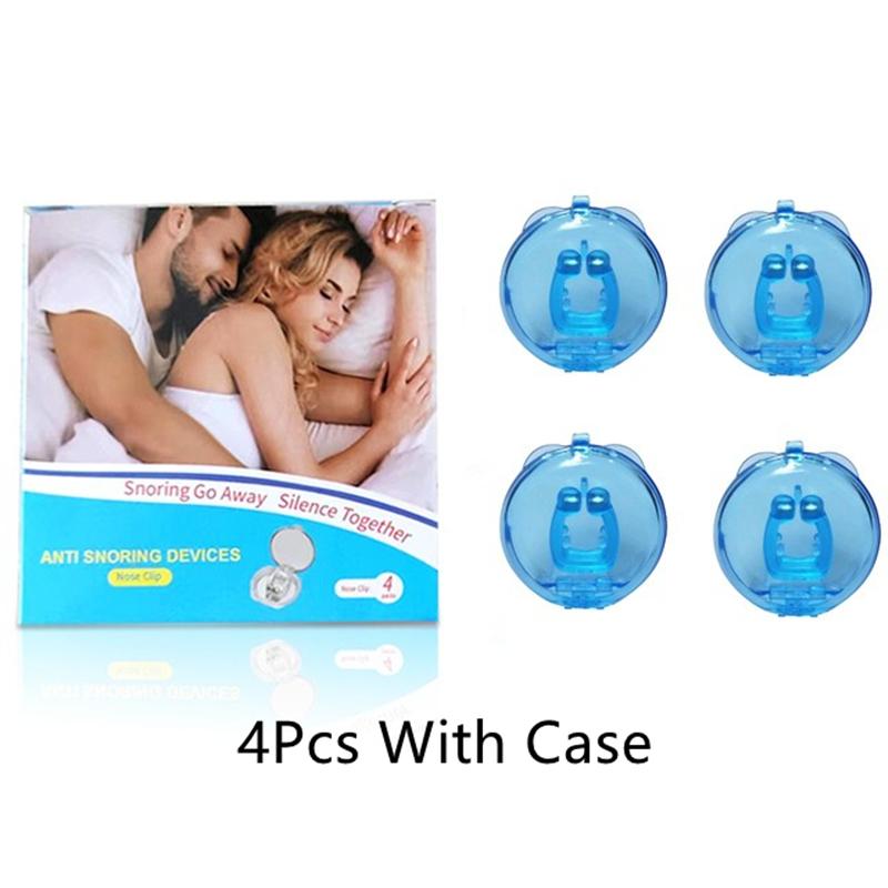 6pcs Silicone Anti Snoring Corrector Magnetic Anti Snore Easy Breathe Improve Sleep Aid Apnea Stop Snoring Nose Clip With Boxs