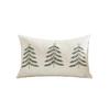 Christmas Tree Embroidery Throw Pillow Cover Festive Decorative Cushion Case for Sofa Couch Living Room Nordic Style 45x45 Cm Single