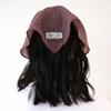Page Stripe Pin-Tuck Scarf (burgundy)