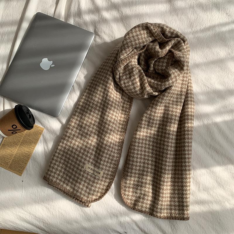 Klassischer warmer Schal für Damen im Winter, hochwertiger doppelseitiger warmer Schal, kältefester großer Schal