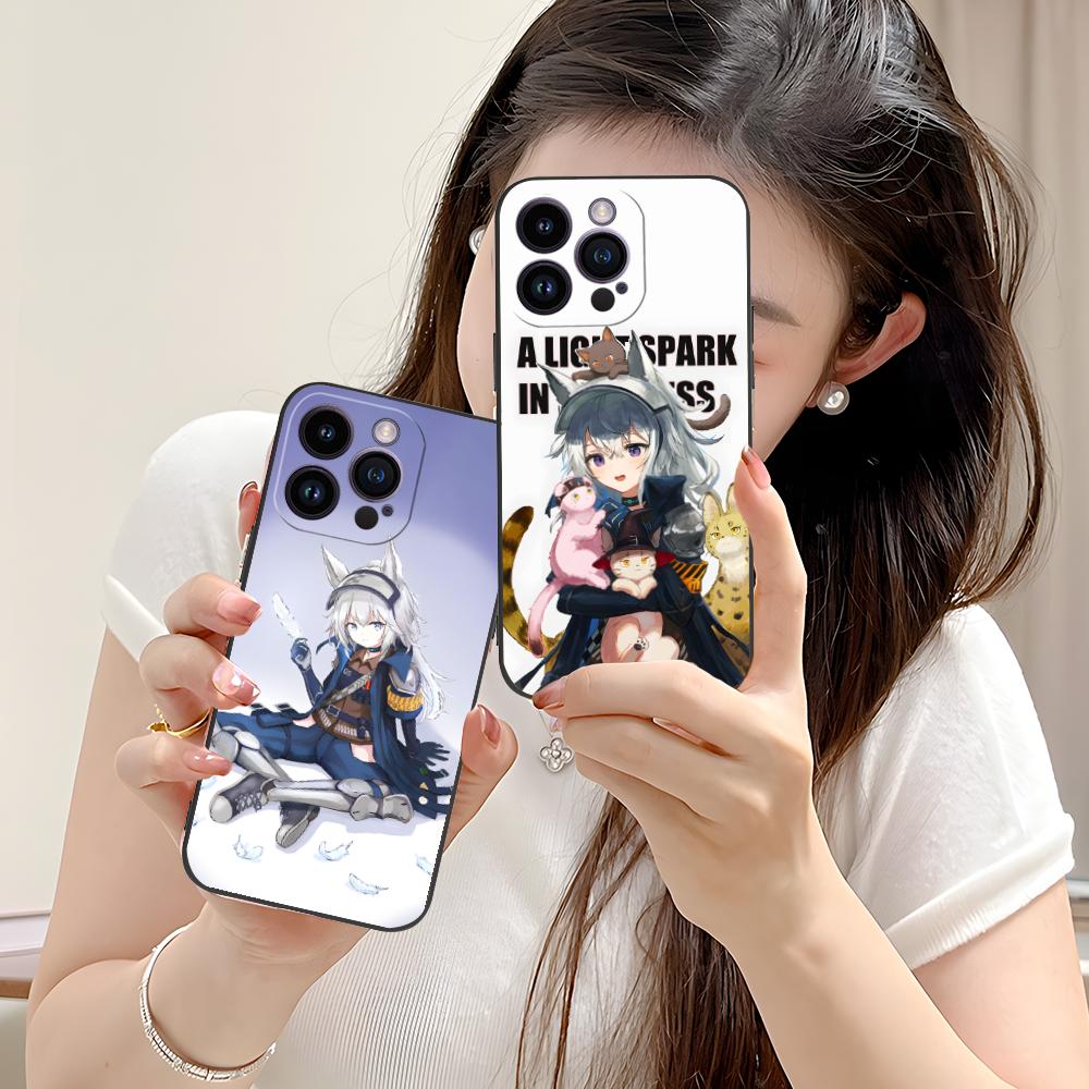 Arknights Grani Matte TPU Mobile Phone Case for iPhone 17 16 15 14 13 12 11 X XR XS 8 7 Air Pro Max Plus Mini Colorful Cover