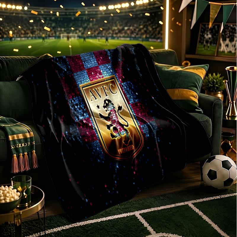 Football Villa Design Throws Blanket Flannel Blankets Plush for Couch Bed Gifts for Men Women Travel picnic blanket Christmas fan gifts