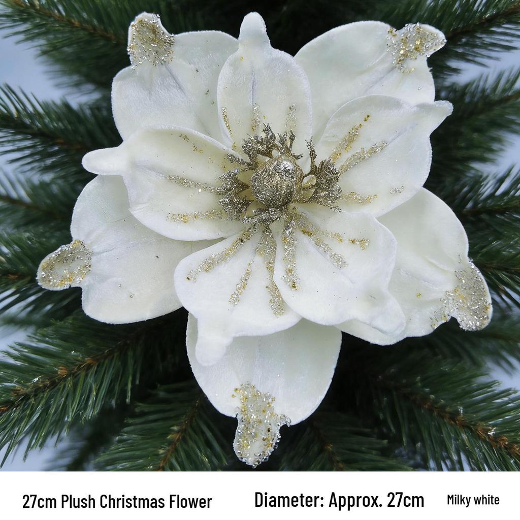 Velvet Sequin Magnolia Christmas Decorations