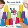 Montessori Colorful Stacking Cup Game With Cards Kids Educational Intellectual Enlightenment Color Cognition Logic Training Toy