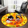 1pc Dragon Ball Characters Artwork Round Carpet, Made of Polyester,Perfect for Decorating Office Chairs, Living Rooms,Vibrant Decorative Rug