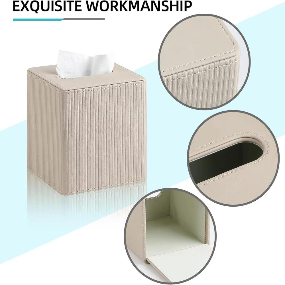 Dávkovač ubrousků z PU kůže Magnetické zavírání Držák ubrousků do auta Moderní čtvercový box na ubrousky Hotel