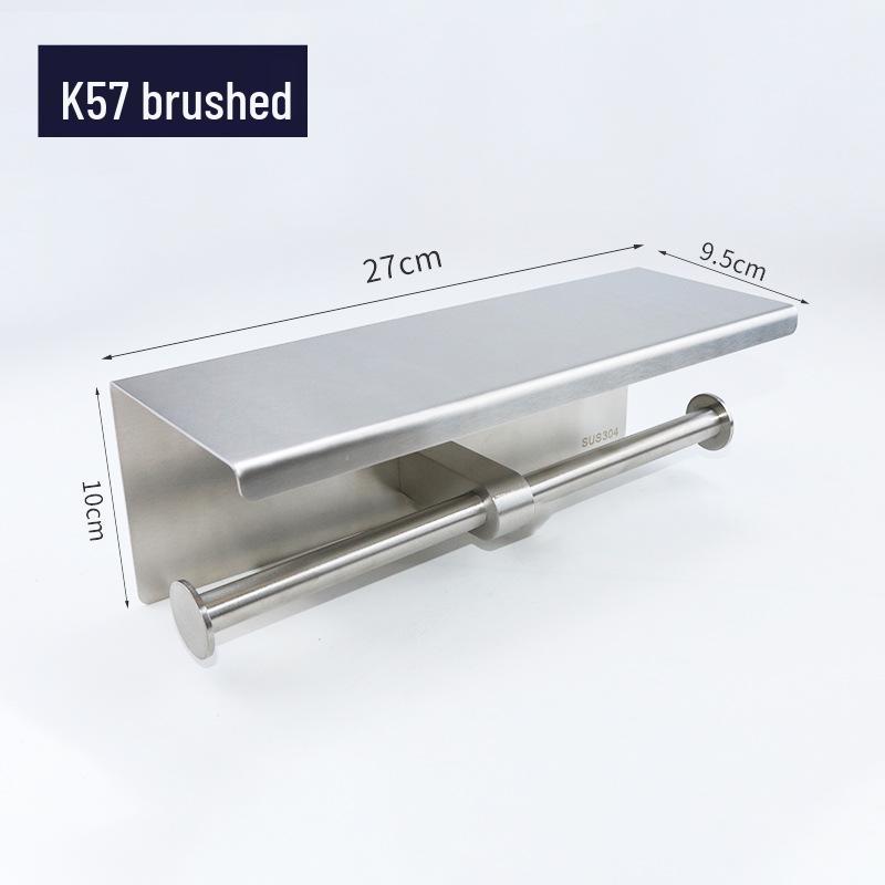 Stainless Steel 304 Punch-Free Bathroom Tissue & Phone Holder